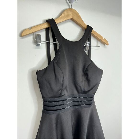 City Studio Junior’s Black Halter‎ Strappy Mini Dress Size 5 - Picture 4 of 7